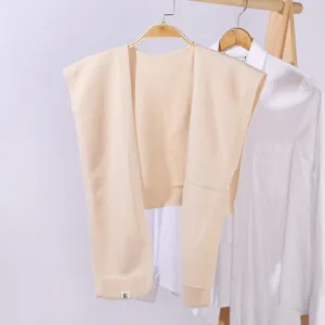 Beiger Strick Bolero Schal für Damen, leichtes Sommer Klimaanlagen Zimmer Schulterwärmer.