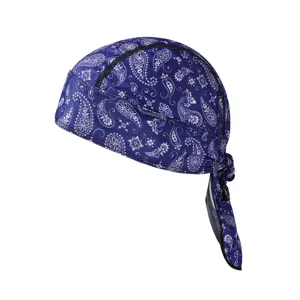 Atmungsaktive Paisley Radkappe, schnelltrocknendes Piraten Kopftuch für sommerlichen Sonnenschutz.