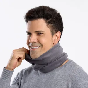 Winter warmer Fleece-Halswärmer, verdickter doppelter weicher Schal für kalte Tage.