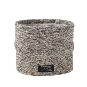 Dicker Strick Halswärmer für Damen und Herren, kuscheliges Fleece Futter Winter Schal.