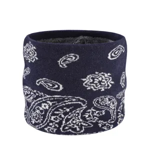 Winter gefütterter Strick Schlauchschal für Damen und Herren mit klassischem Paisleymuster.