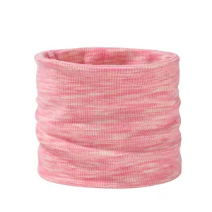 Rosa verlauf gestrickter Halswärmer, dünner Winter warmer Infinity Schal Kragen für Damen Alltag.