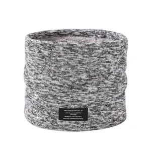 Winter warmer Strick Halsschutz Schal dicker Fleece gefüttert winddichter Kälteschutz Schlauch.