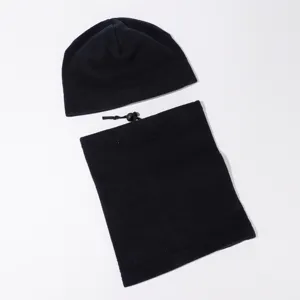 Fleece Mütze und Nackenwärmer Set für Outdoor Radfahren, Winter winddichte warme Skimütze.