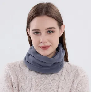 Einfarbig Verdickter Polarfleece Halswärmer Für Herren Damen Winter Winddicht Radfahren Gesichtsmaske Snood Schal