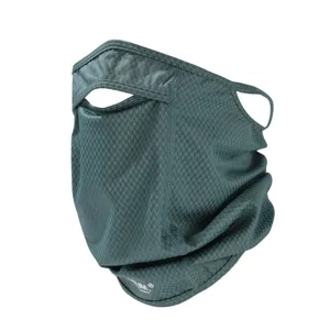 Summer sun protection face mask ice silk breathable outdoor cycling ear hanging shield