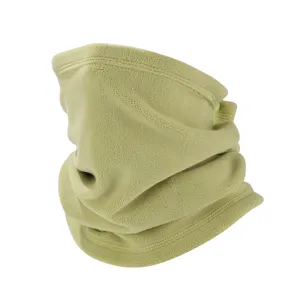 Calentador de cuello de forro polar de invierno color liso ciclismo mascarilla