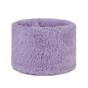 Faux rabbit fur winter neck warmer for men and women, cozy solid color pull-over scarf.