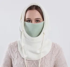 Passamontagna invernale da ciclismo cappuccio maschera facciale in pile spesso scaldacollo
