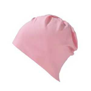 Bonnet slouchy rose en coton bonnet d'hiver chaud coiffe décontractée pour usage quotidien
