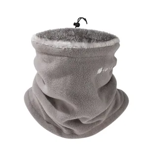 Tour de cou polaire chaud d'hiver pour homme couleur unie écharpe cordon réglable