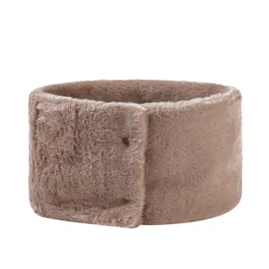 Cozy plush faux rabbit fur neck warmer winter solid color warm scarf for men and women