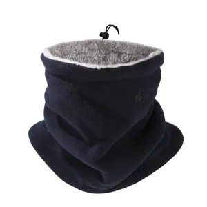 Tour de cou polaire d'hiver pour homme chaud couleur unie réglable écharpe thermique