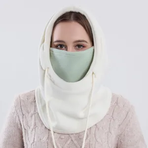 Passamontagna in pile invernale con cappuccio maschera viso calda attrezzatura spessa