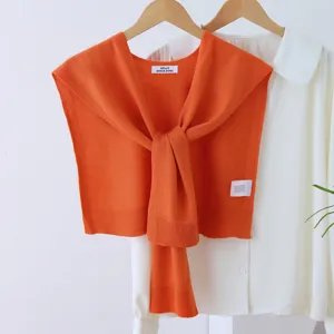 Eleganter Strick Kleiner Schal Kragen Für Damen Einfarbig Schulterumhang Capelet Omslag Für Büro Klimatisiertes Zimmer Kleid Passend