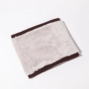 Scaldamollo in maglia foderato in pile caldo inverno snood morbido sciarpa termica.