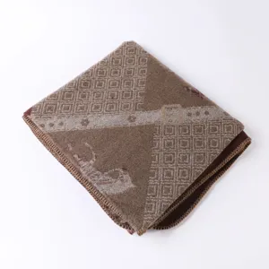 Retro horse pattern knitted scarf shawl vintage geometric warm winter cape for women and men.