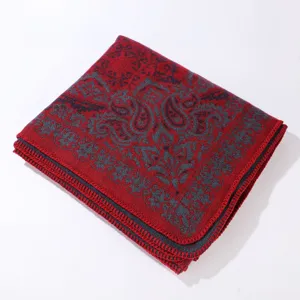 Retro ethnischer Strickschal, warme Kaschmirimitat Schal und elegante Cape für Damen.