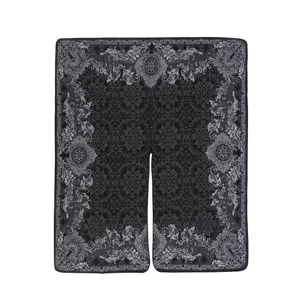 Vrouwen klassieke barok print split cape sjaal winter warm elegante mode poncho top