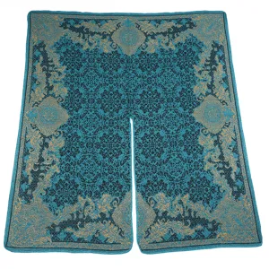 Dames klassieke gespleten cape sjaal retro barok jacquard warme mantel voor herfst reizen.