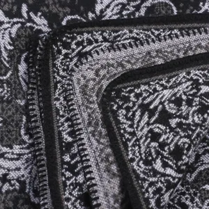 Vrouwen klassiek patroon gespleten cape sjaal stof warme winter mantel detailweergave