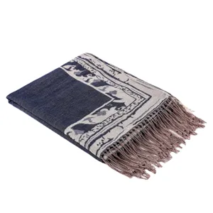 Fashion imitation cashmere fringe shawl retro patterned winter warm scarf outer wear for women