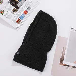 Winter knitted hooded false collar, warm black pullover bib scarf for men and women.
