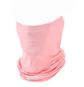 Masque facial de cyclisme en soie glacée rose, guêtre de cou de protection solaire.