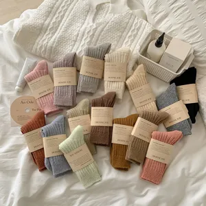 Damen dicke Fleece thermische Wadenstrümpfe Winter kuschelige weiche Rippstrick Socken