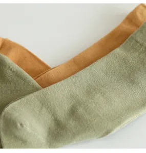 Comfortable solid color slouch socks in Morandi tones, soft daily mid-tube hosiery.