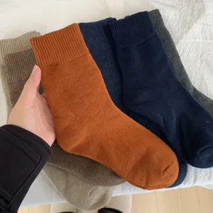 Chaussettes d Hiver Thermiques en Polaire Épaissie pour Hommes Chaussettes Unies
