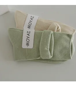 Calzini donna colore macaron stile dolce grazioso risvolto lavorato a maglia dettaglio