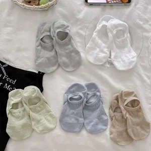 Detailed view of breathable mesh no-show socks in assorted solid colors for everyday wear.
