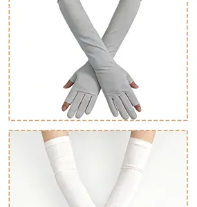 Summer sun protection arm sleeves with finger holes breathable UV blocking cycling driving