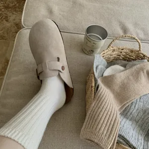 Women wool mid tube socks vintage solid color cable knit thermal cozy winter warm