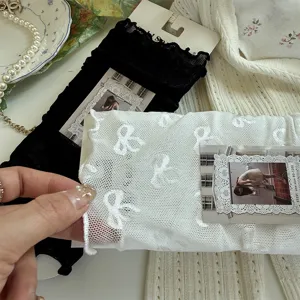 Zomer ballet kant sokken ademend Japanse stijl meisjes voetloze lange beenwarmers wit