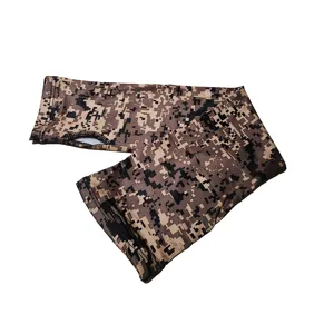 Summer outdoor cycling sun protection ice sleeves with finger holes, digital camo fabric.