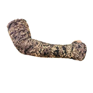 Digital camouflage sun protection arm sleeves for outdoor cycling and fishing sports.