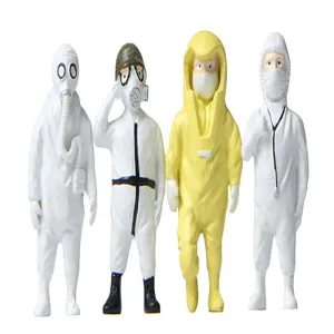 Miniatur Schutzanzug Figuren Set für Mikrolandschaft Gartenarbeit und kreative Dekoration