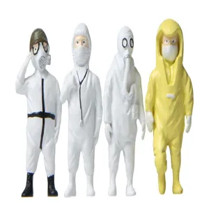 Miniatur medizinische Schutzanzug Figuren Set für Mikro Landschafts Garten Dekor und kreative Display.