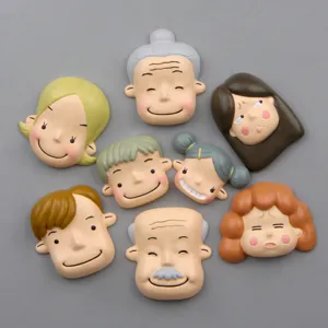 Niedliche Cartoon Familie Kühlschrankmagneten Set, lustige Harz Magnetaufkleber für Küche.