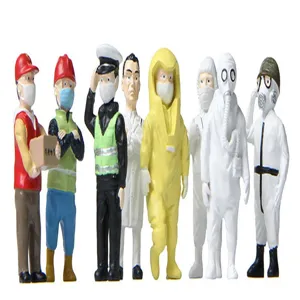 Miniatur Figuren Set zum Thema Seuchenbekämpfung, ideal für Mikro-Landschafts-Gartendekoration.