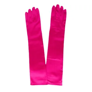Women Long Satin Gloves Smooth Glossy Opera Gloves For Evening Party Wedding Stage Performance Cosplay Party Accessories