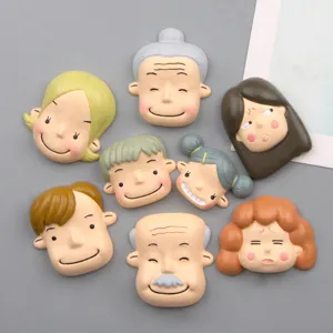 Niedliche Familie Cartoon Harz Kühlschrankmagnete Set, Deko Aufkleber für die Küche zu Hause.
