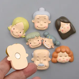 Niedliche Cartoon Familien Kühlschrankmagnete, kreative Harz Magnetaufkleber für Küche und Notizen.