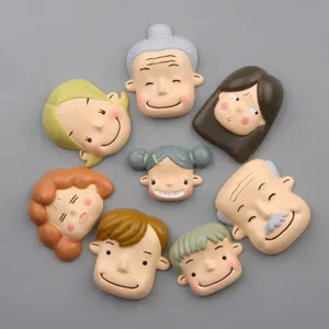 Niedliche Cartoon Familie Kuehlschrankmagnete Set, kreative dekorative Magnetaufkleber fuer Kuechendekor