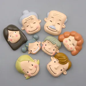 Pastoral Niedlicher Cartoon Familie Charakter Harz Kühlschrankmagnet 3D Relief Magnetische Adsorption Kreative Kühlschrank Aufkleber Haus Küche Dekoration