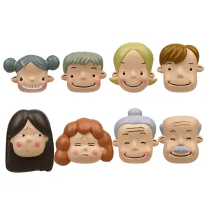 Süße Cartoon Familie Kühlschrankmagnete Set, kreative Harz magnetische Aufkleber für Küche.