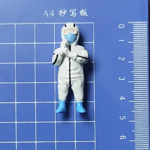 Miniatur Schutzanzug Figur Anti Epidemie Charakter Modell fur Mikro Landschaft Garten Dekor Detail