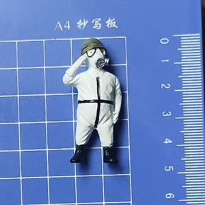 Anti-Epidemie-Thema Figur Detailansicht, kreative Kunstharz Miniaturgewebe, Nahaufnahme.